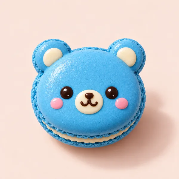 하늘 곰 캐릭터 마카롱